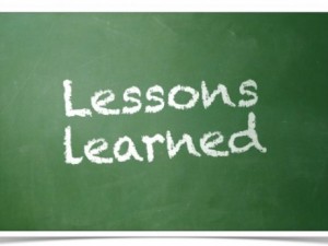 Lessons learned chalk board