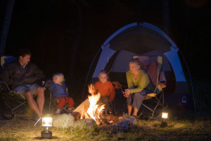 outside Camping Family