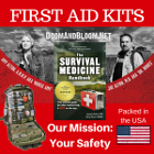 podcasts, videos, supplies, medical kits, articles, books